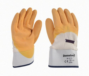 GUANTE LATEX AMARILLO FORRO P/SEG
