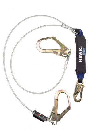 CABLE DE ACERO CONTRA CAIDAS DOBLE BRAZO GANCHO GDE LONGITUD 1.80mt671L-1.80