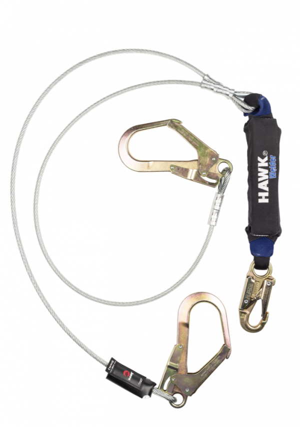 CABLE DE ACERO CONTRA CAIDAS DOBLE BRAZO GANCHO GDE LONGITUD 1.80mt671L-1.80