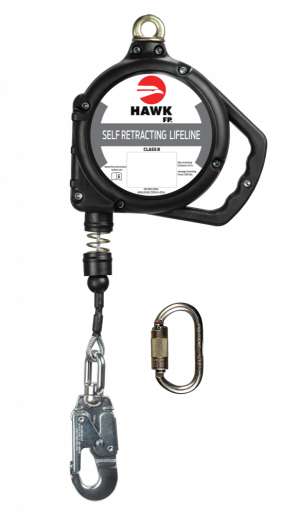 LINEA RETRACTIL HAWK A/INOXIDABLE CON GANCHO CHICO ALUM (CUMPLIMIENTO ANSI) CON MOSQUETÓN